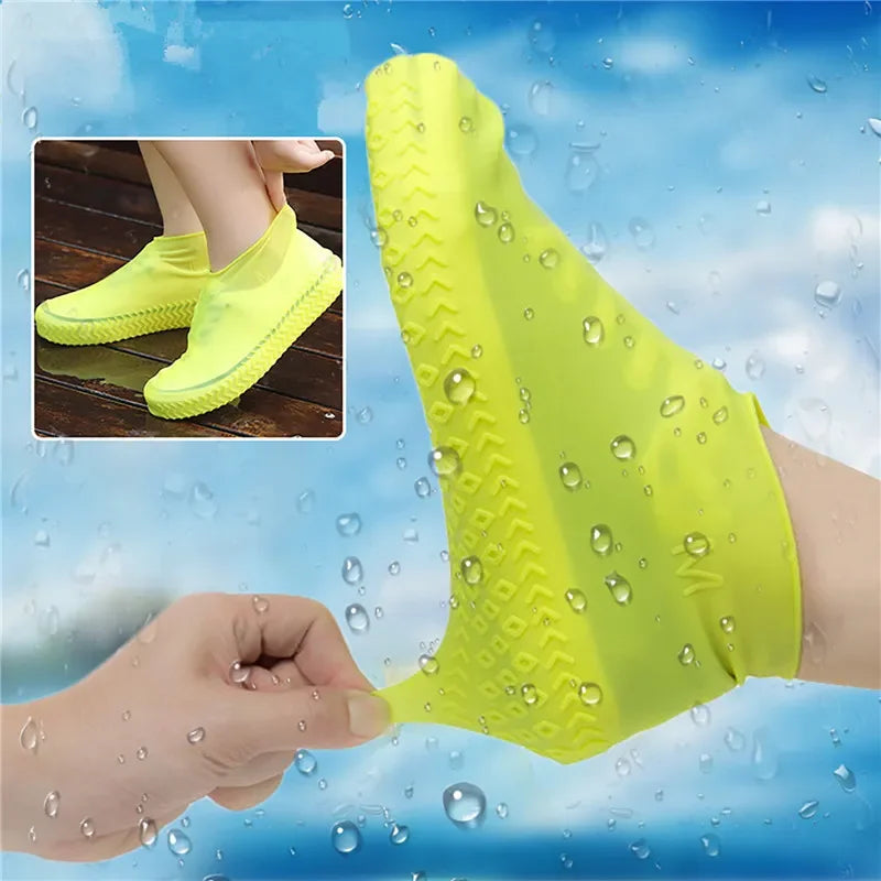 Waterproof Shoe Covers Silicone Anti-Slip Rain Boots Unisex Sneakers Protector for Outdoor Rainy Day Protectors Shoes Cover