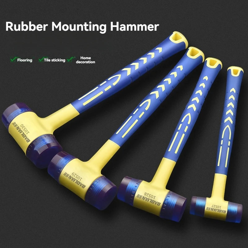Detachable Insulated Double-Headed Installation Hammer 25mm-45mm Rubber Handle Soft Grip Hammer for Installation Work - Shoppiline