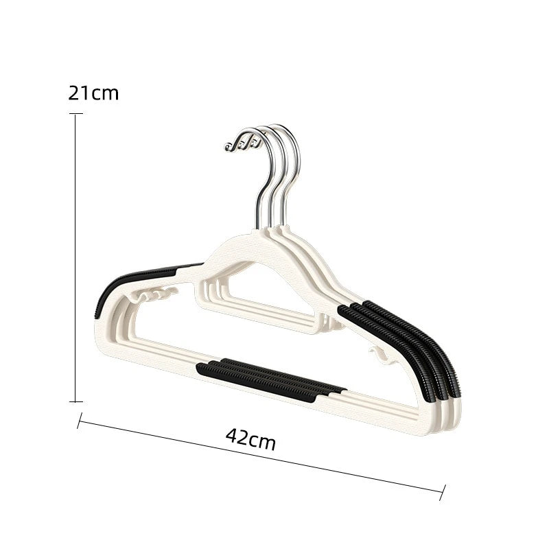 10Pcs Black/Orange/Grey Multifunctional Wet and Dry Household Hanger Suitable for Hanging Clothes Bedroom Wardrobe Anti-Slip - Shoppiline