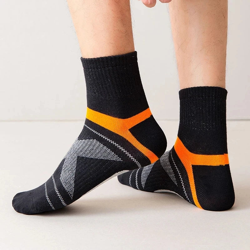 3 paires de chaussettes noires de haute qualité pour hommes, chaussettes de sport noires, décontractées, douces, pour la course à pied, d'été, absorbantes, respirantes, chaussettes masculines