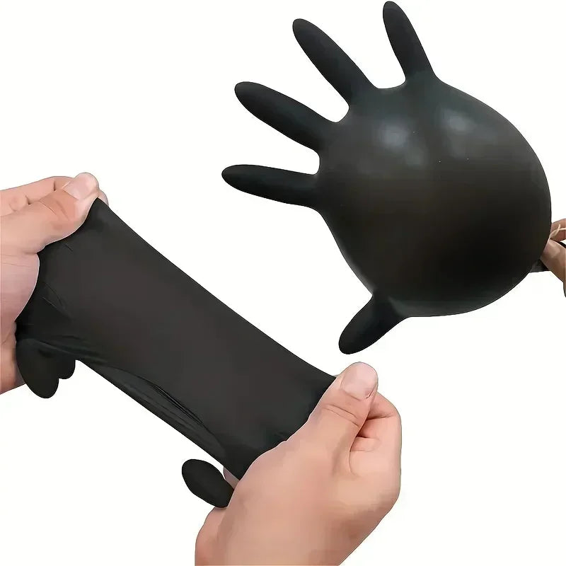 30/50/100PCS Black Nitrile Gloves Household Kitchen Bathroom Cleaning Gloves Dishwashing Nail Art Hair Dye Pets Latex Free