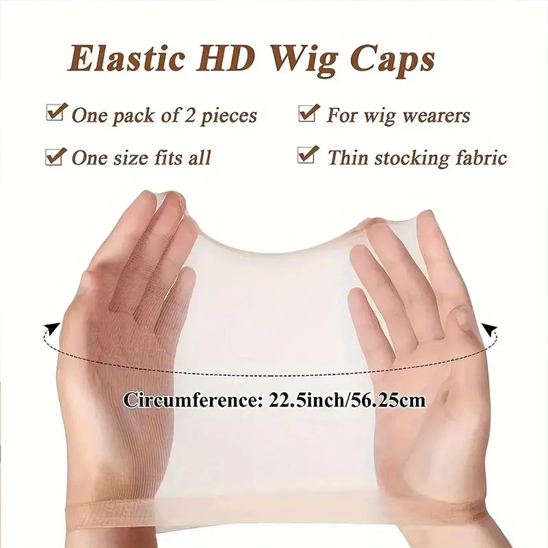 Wholesale New High Quality HD Transparent Wig Cap Nylon Stocking Caps Bulk Elastic wig cap Wig tool for Lace Front Wigs Women ﻿