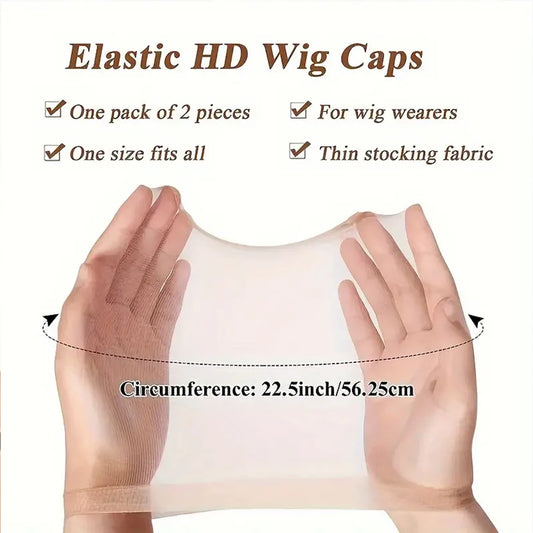 Wholesale New High Quality HD Transparent Wig Cap Nylon Stocking Caps Bulk Elastic wig cap Wig tool for Lace Front Wigs Women ﻿