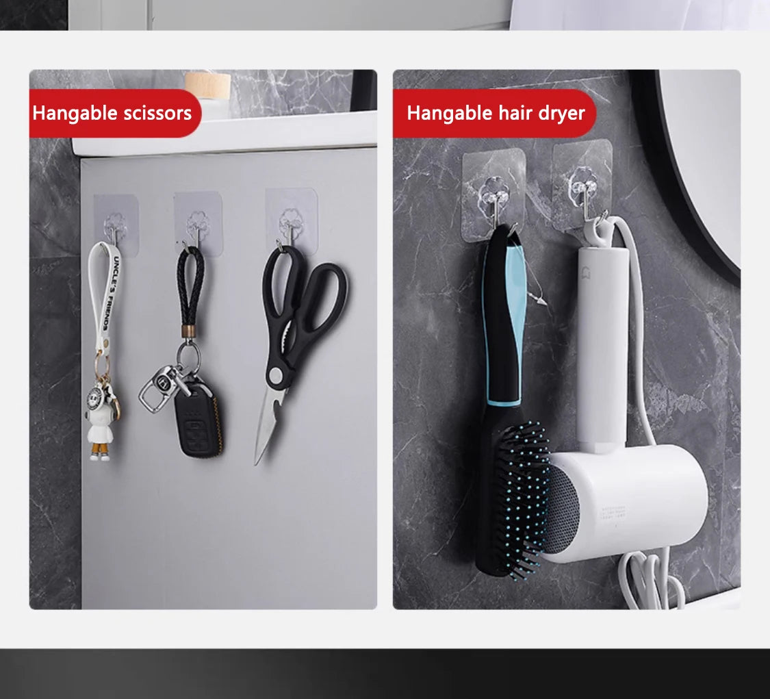 10/20 Pcs Hooks Transparent Strong Self Adhesive Door Wall Hangers Hooks Suction Heavy Load Rack Cup Sucker for Kitchen Bathroom