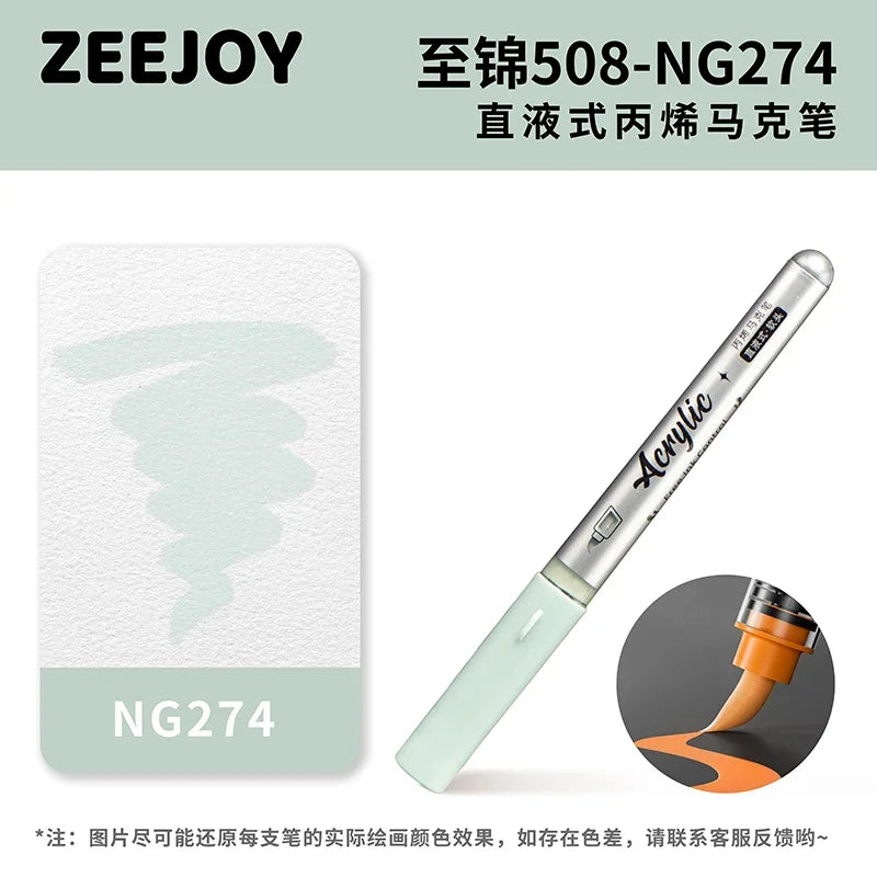ZEEJOY 120/12/1 Colors Direct Liquid Acrylic Marker Pens Waterproof Pen Soft Brush Nib for Manga School Art Supplies Stationery