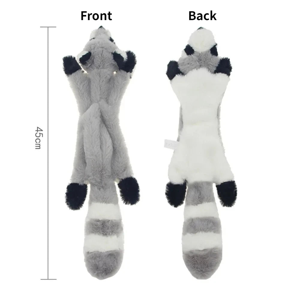 Funny Simulated Animal No Stuffing Dog Toy with Squeakers Durable Stuffingless Plush Squeaky Dog Chew Toy Crinkle Pet Squeak Toy