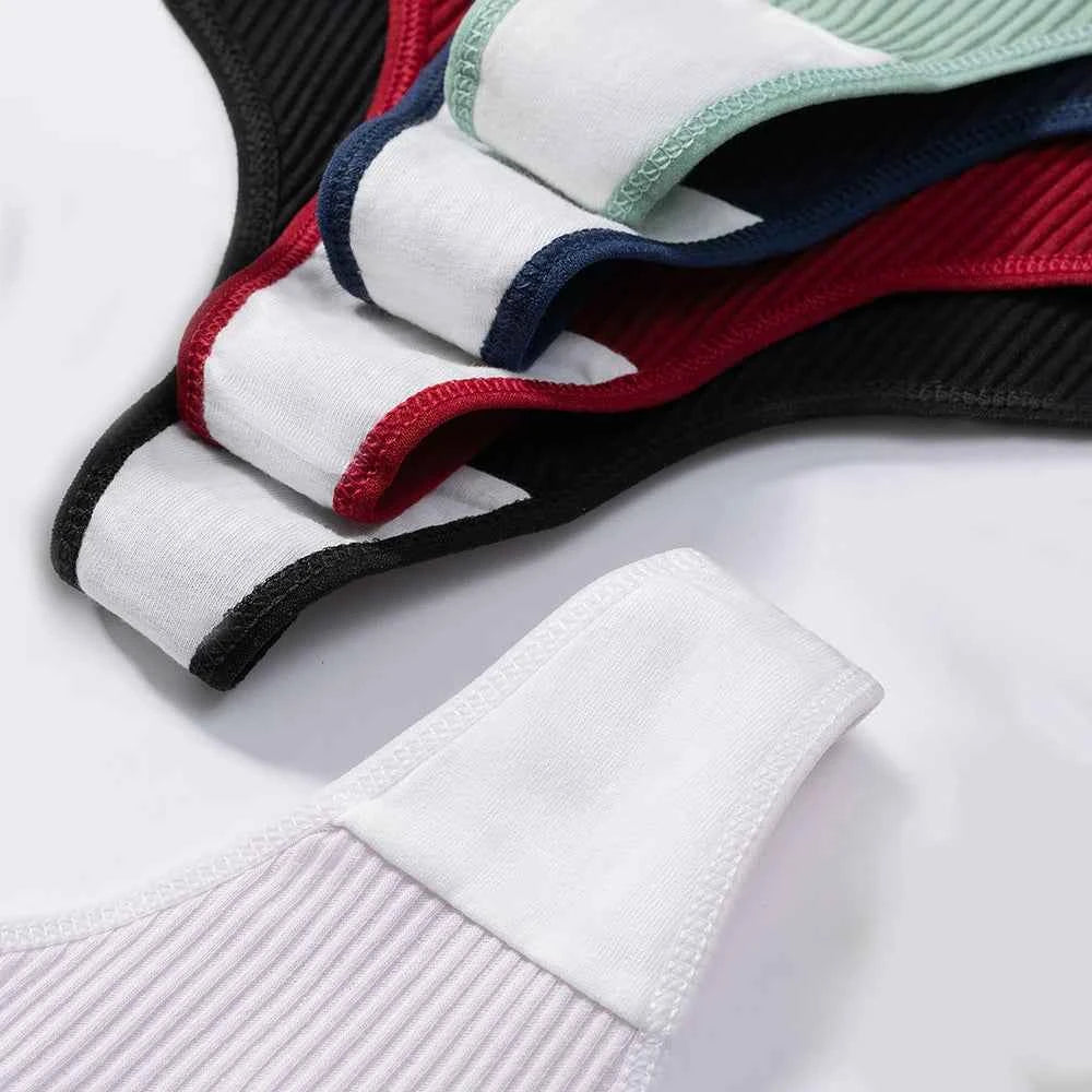 3Pcs/Set Thongs Women's Panties Striped Briefs Girls Solid Color Elastic Underwear Female Sexy Lingeries Hot Comfort G-string