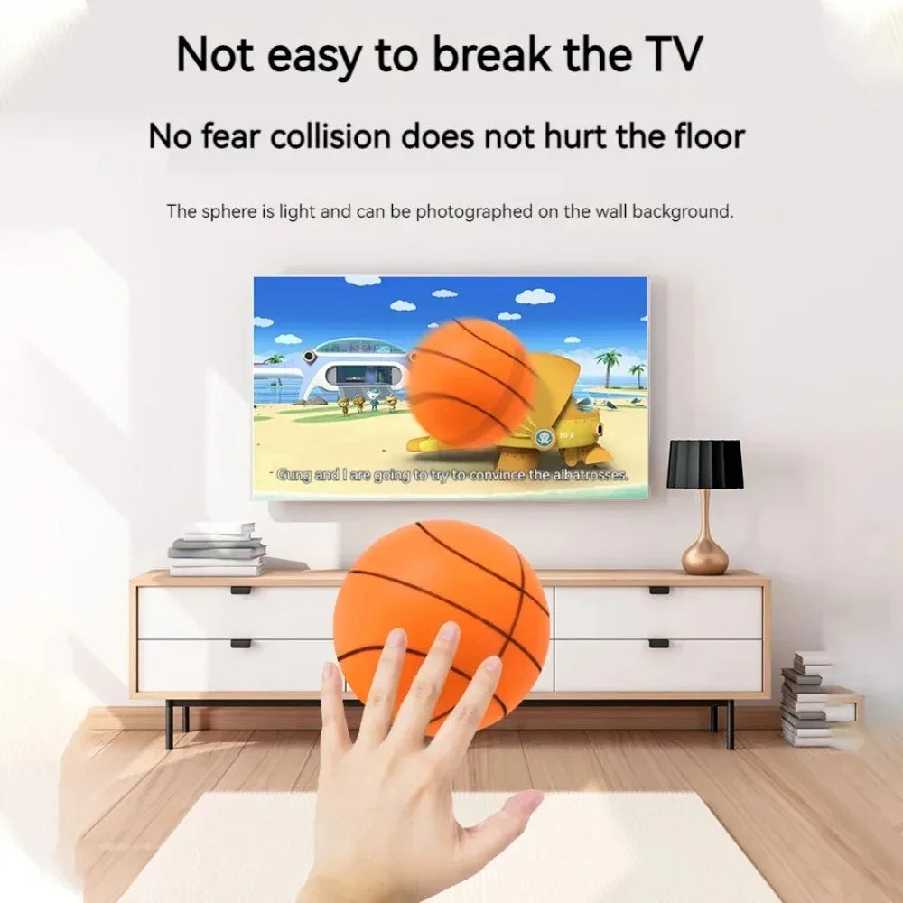 Foam Basketball Kids Silent Basketball Bouncing Mute Silent Ball Bounce Squeezable Mute Bouncing Basketball - Shoppiline