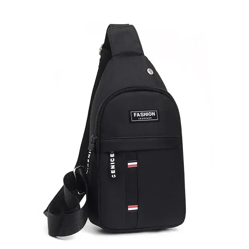 Men's Waterproof Chest Bag, Adjustable Shoulder Strap, Large Capacity, Outdoor Sports, Casual Fashion，water-resistant Fabric