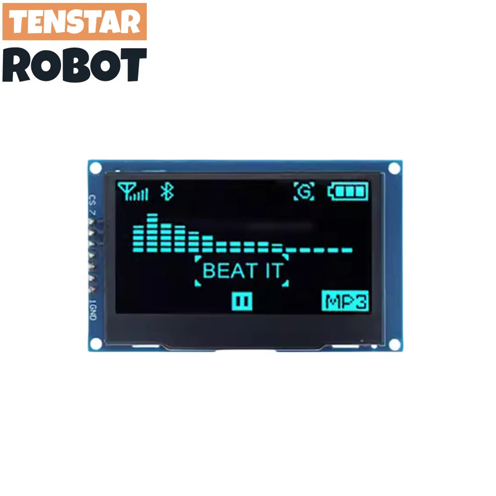 OLED 2.4" 2.42 Inch 128x64 LCD Display SSD1309 12864 4 Pin IIC I2C SPI Serial Interface - Shoppiline