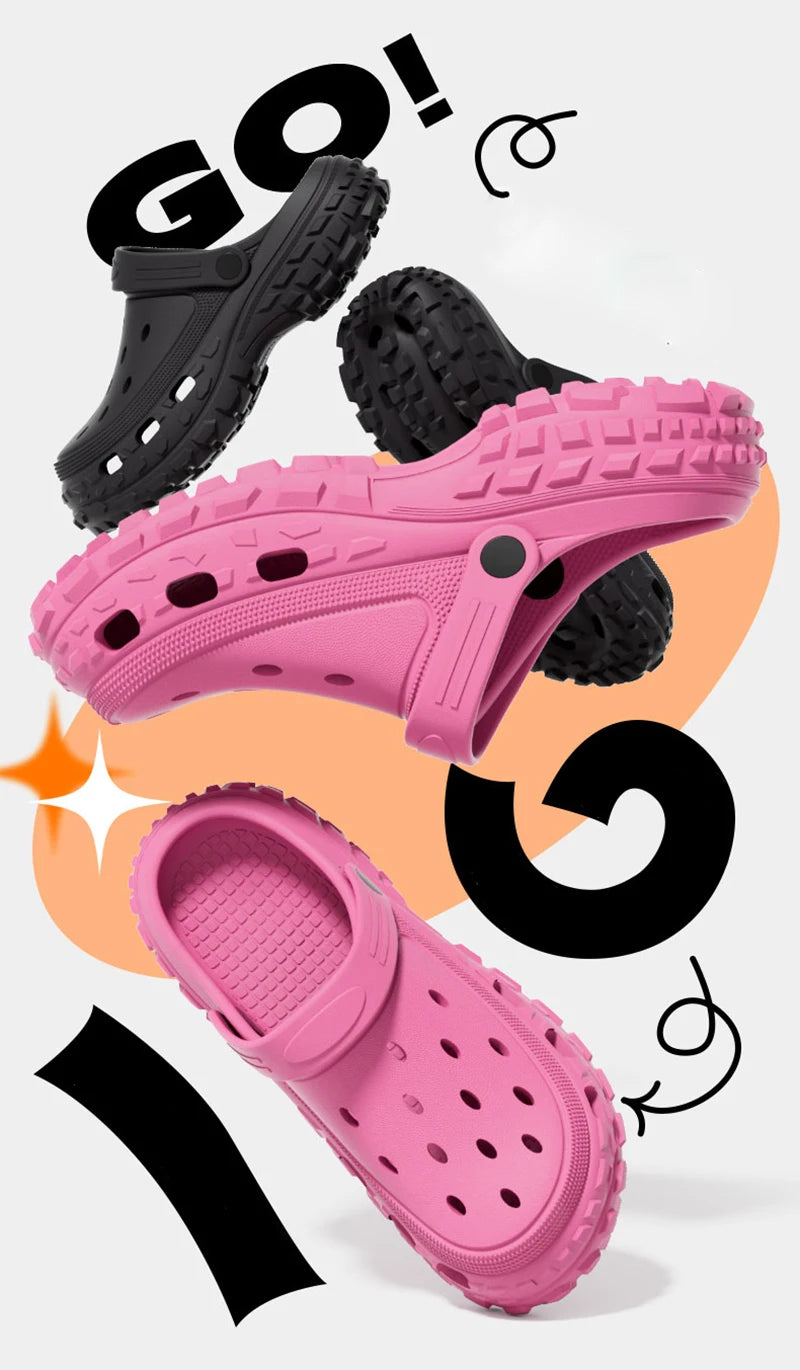 Women Platform Sandals 2024 Summer Closed Toe Non-slip Beach Sandals Woman Lightweight Soft Bottom Non-slip Sandalias for Home