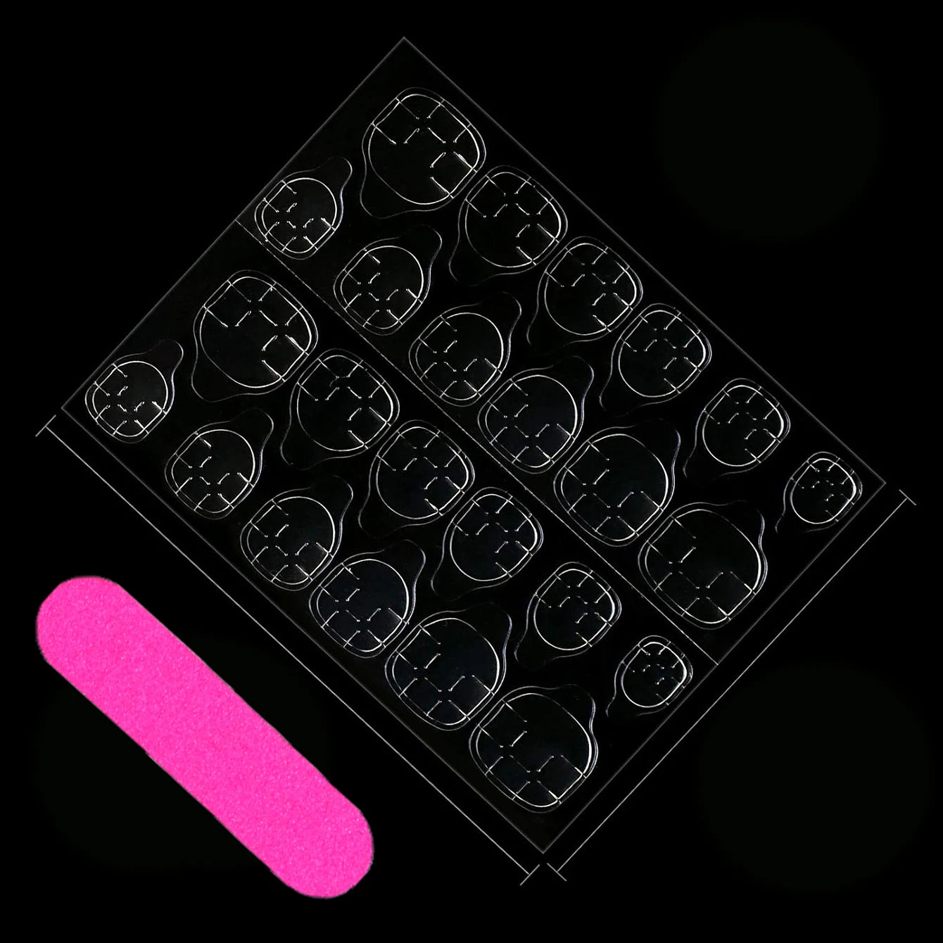 24pcs Long Coffin-Style Gradient Pressing Nails Gradient Colored Acrylic Fake Nails Reusable Glossy Fake Nails Suitable For Dail