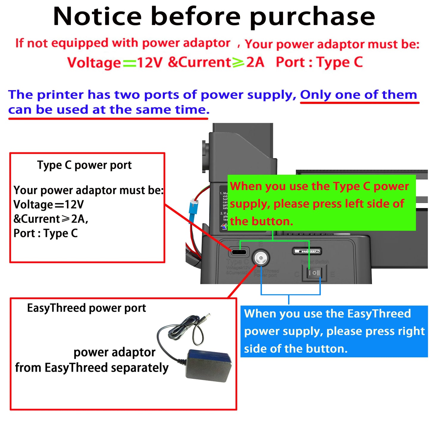 EasyThreed 3D Printer  Entry Level  Compatible with PLA TPU 1.75mm Filament  include Power Adaptor. - Shoppiline