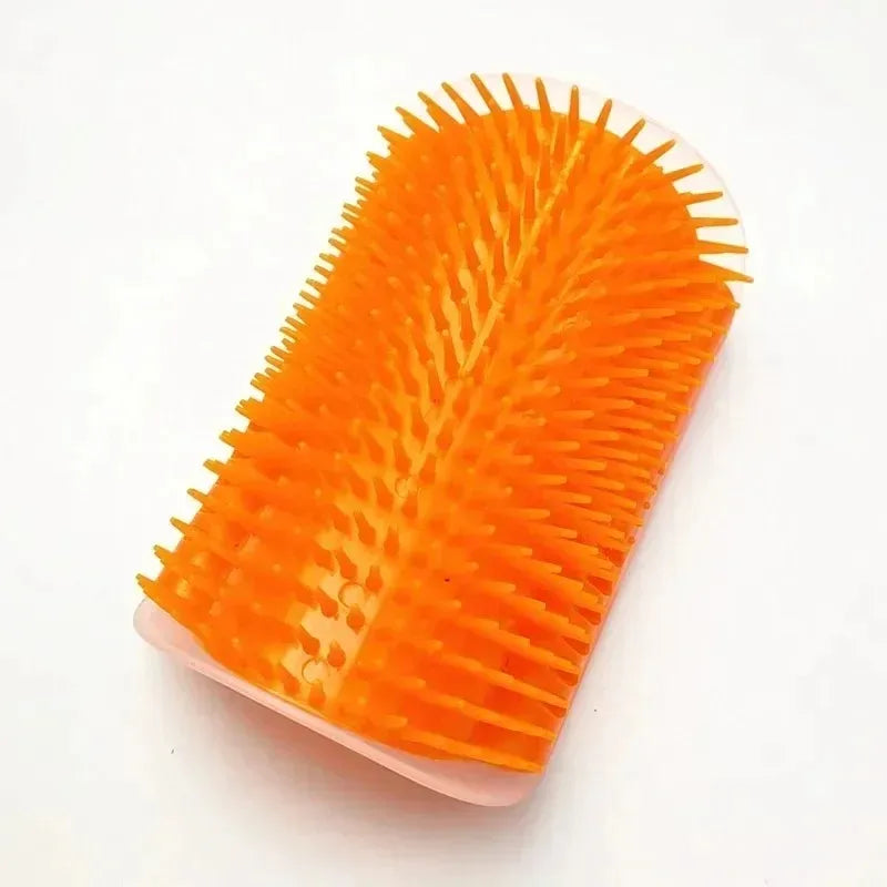 Wall Mount Corner Cat Self Groomer Comb Ergonomic Pet Massage Hair Remover Brush Space Saving Indoor Kitten Scratching Toy Easy