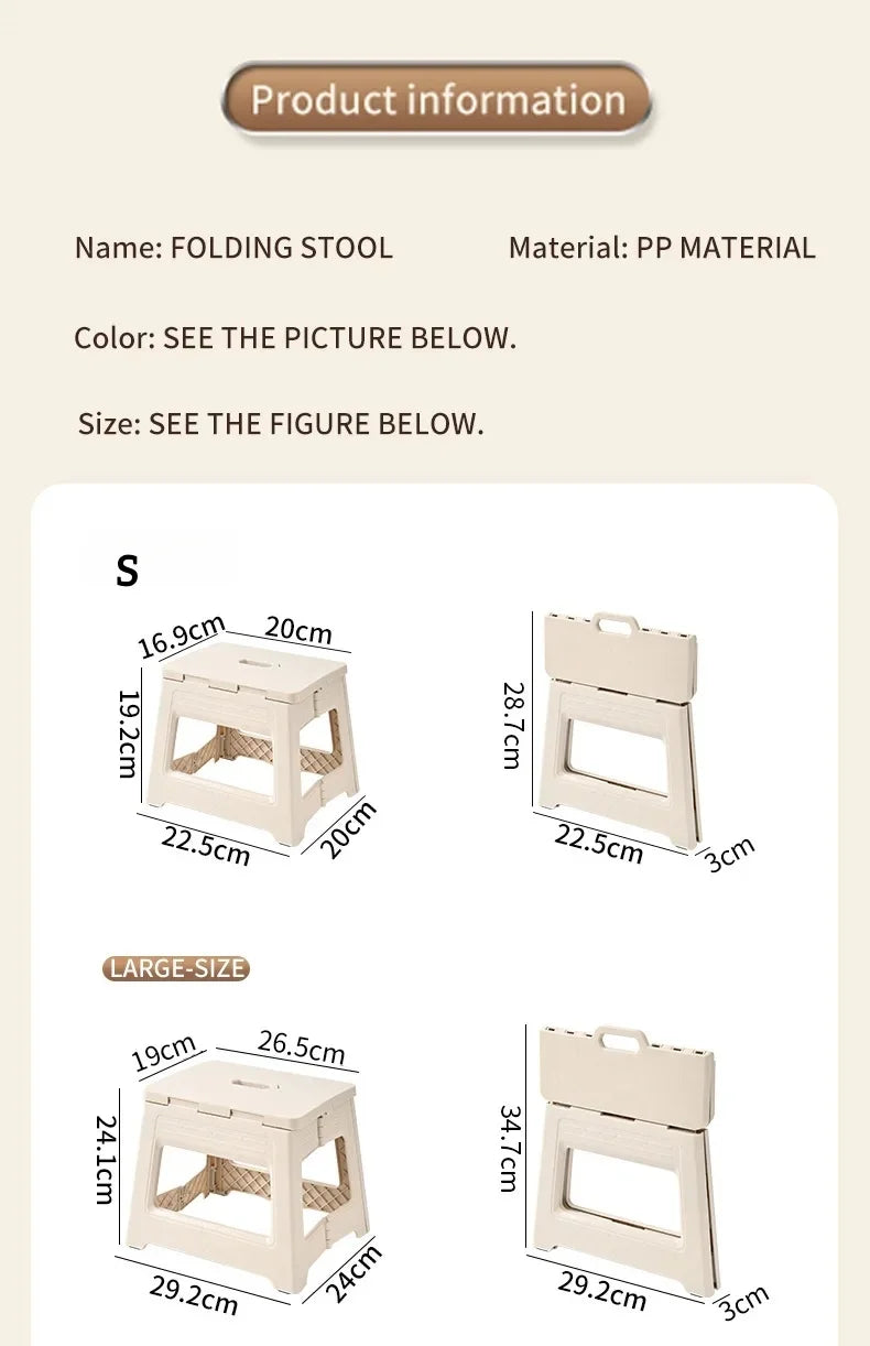 New Lightweight Space Thickened Folding Stool,Portable Home Outdoor Camping,Magza Fishing,Simple and integrated Design