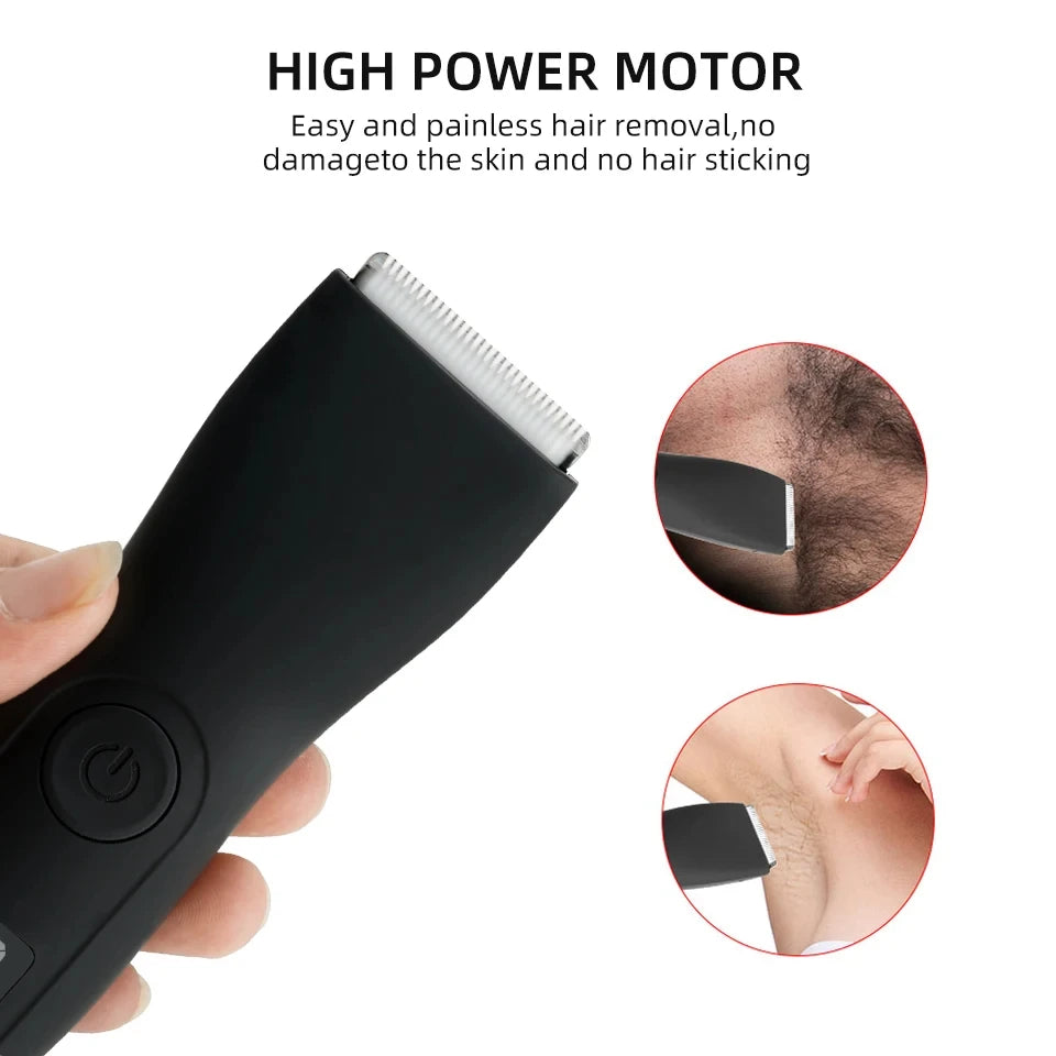 HOMEFISH Mens Body Hair Trimmer for Men Balls Women Lady Shaver Hair Removal Bikini Trimmer Groin & Body Shaver - Shoppiline