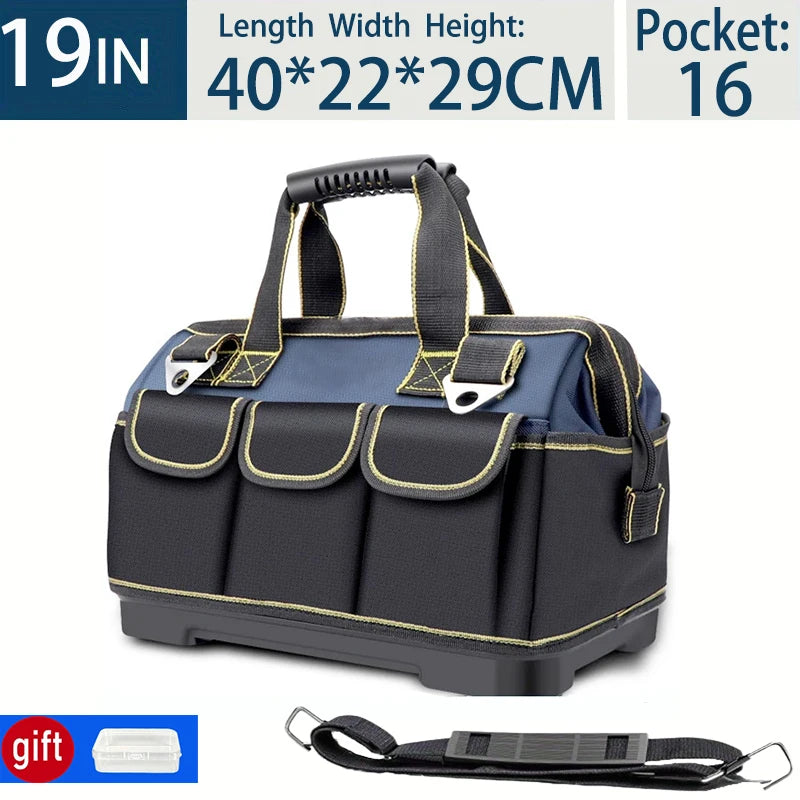 Multifunctional 13in-23inch Tool Bag Thicken big Capacity Waterproof Wear-Resistant Toolkit MultiPocket Electrician Storage Bag - Shoppiline