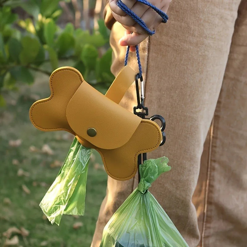 10Pcs Extra Thick Dog Poop Bags (22x30cm), Leak-Proof Paw Print Pet Waste Bags