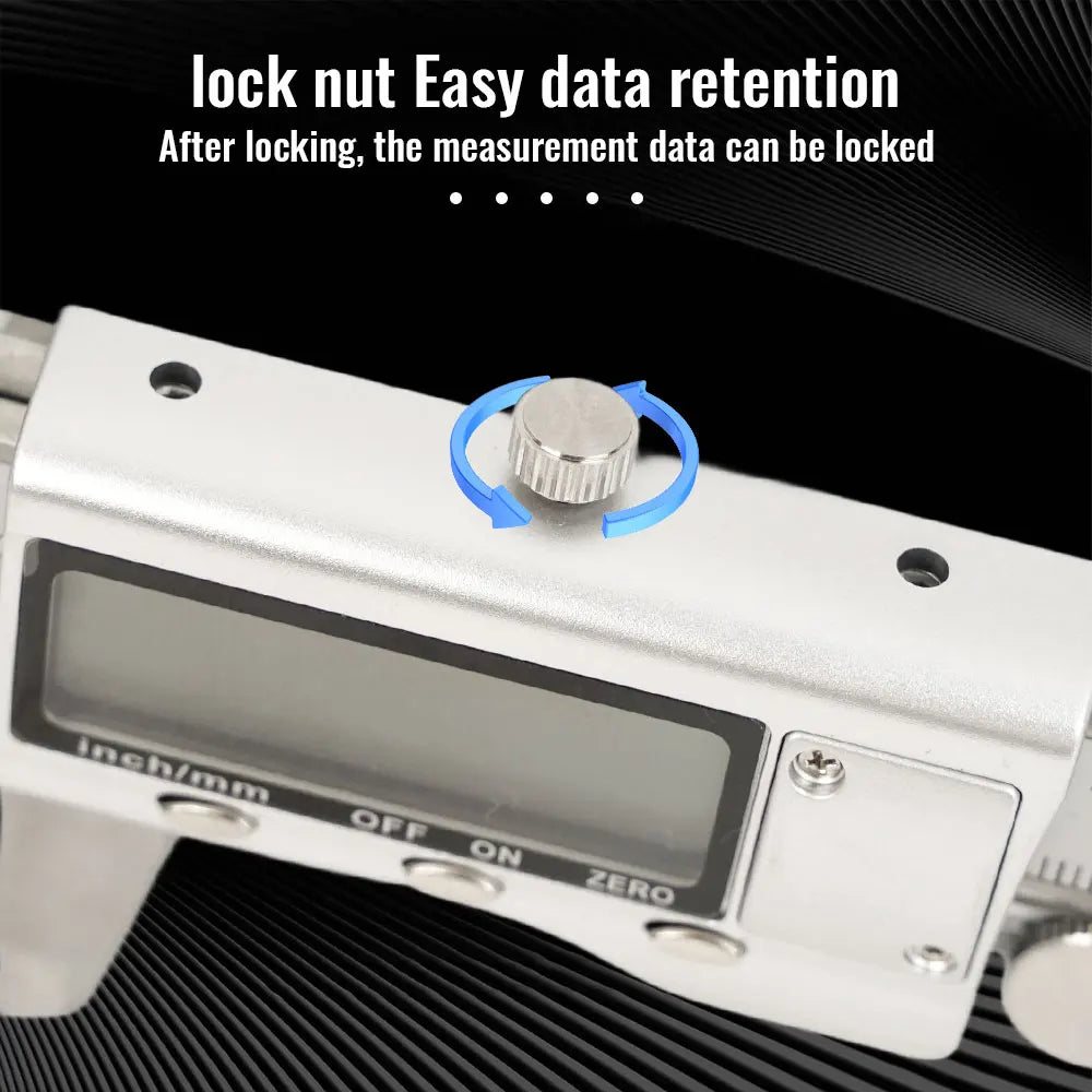 6 Inch 150mm Digital Vernier Caliper Stainless Steel Micrometer Measuring Tool Depth Ruler - Shoppiline
