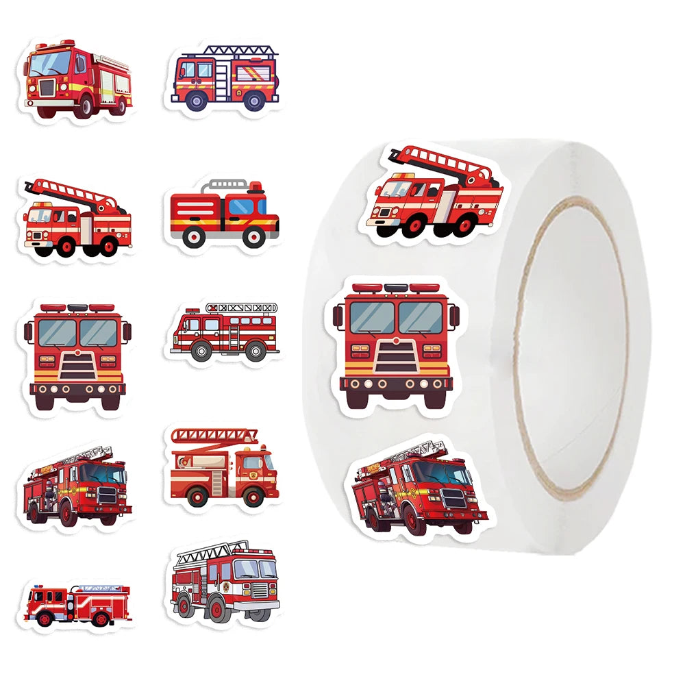 500Pcs Construction Vehicle Sticker Roll For Kids Reward Encourage Sticker For Labels Thank You Sticker Kids Toys