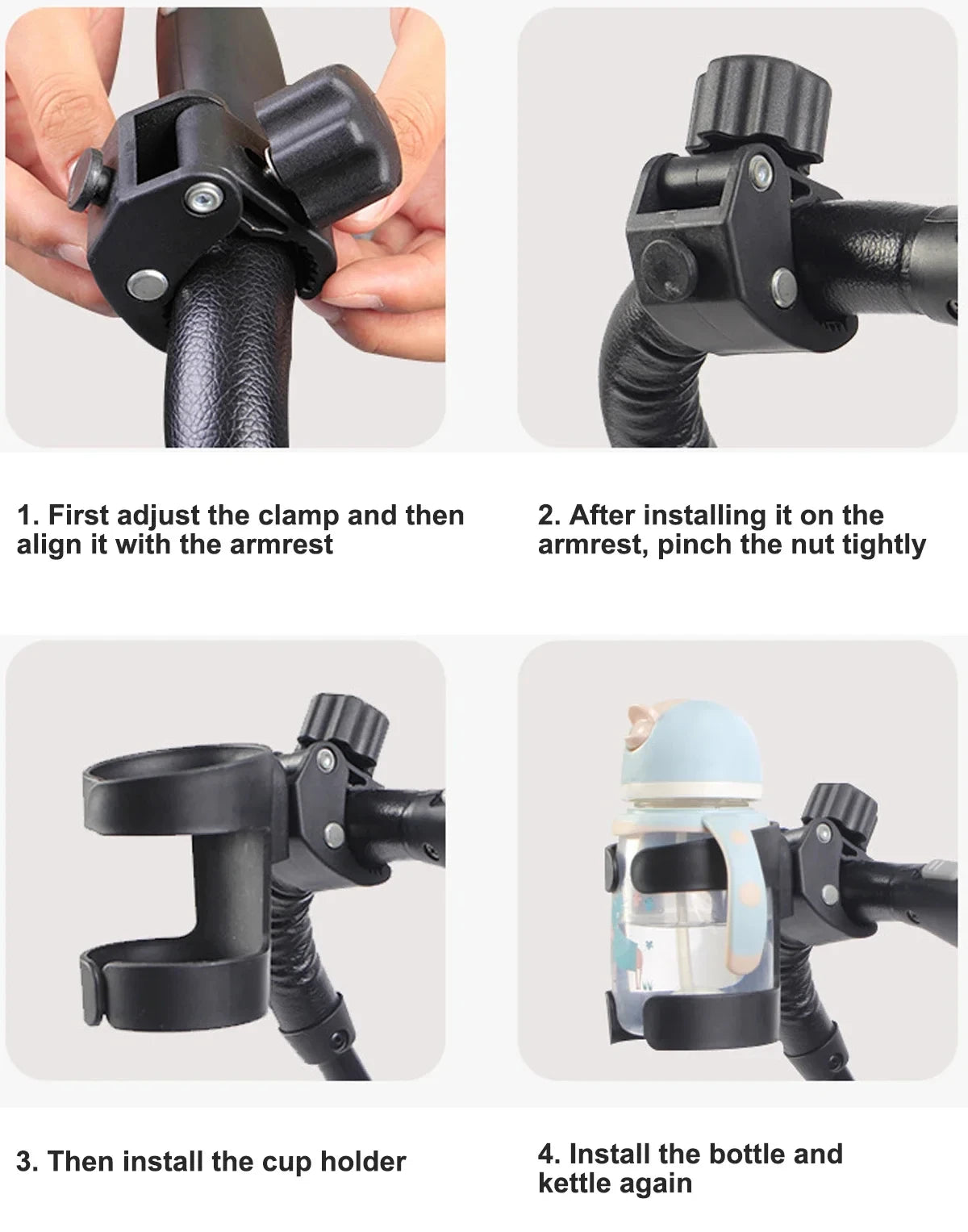 Baby Stroller Cup Holder Children Bicycle Bottle Rack Infant Feeding Bottle Beverage Cup Universal Holder Stroller Accessories