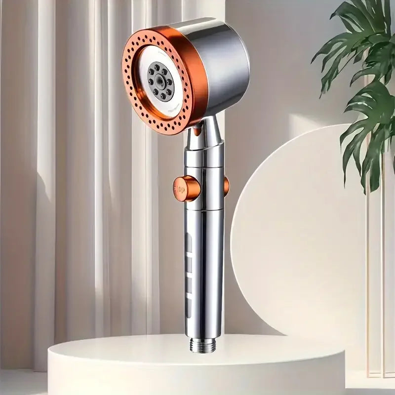 New High Pressure Water Saving Filter Shower Head 5 Modes Handheld Shower Head One Button Stop Bathroom Accessories Set - Shoppiline