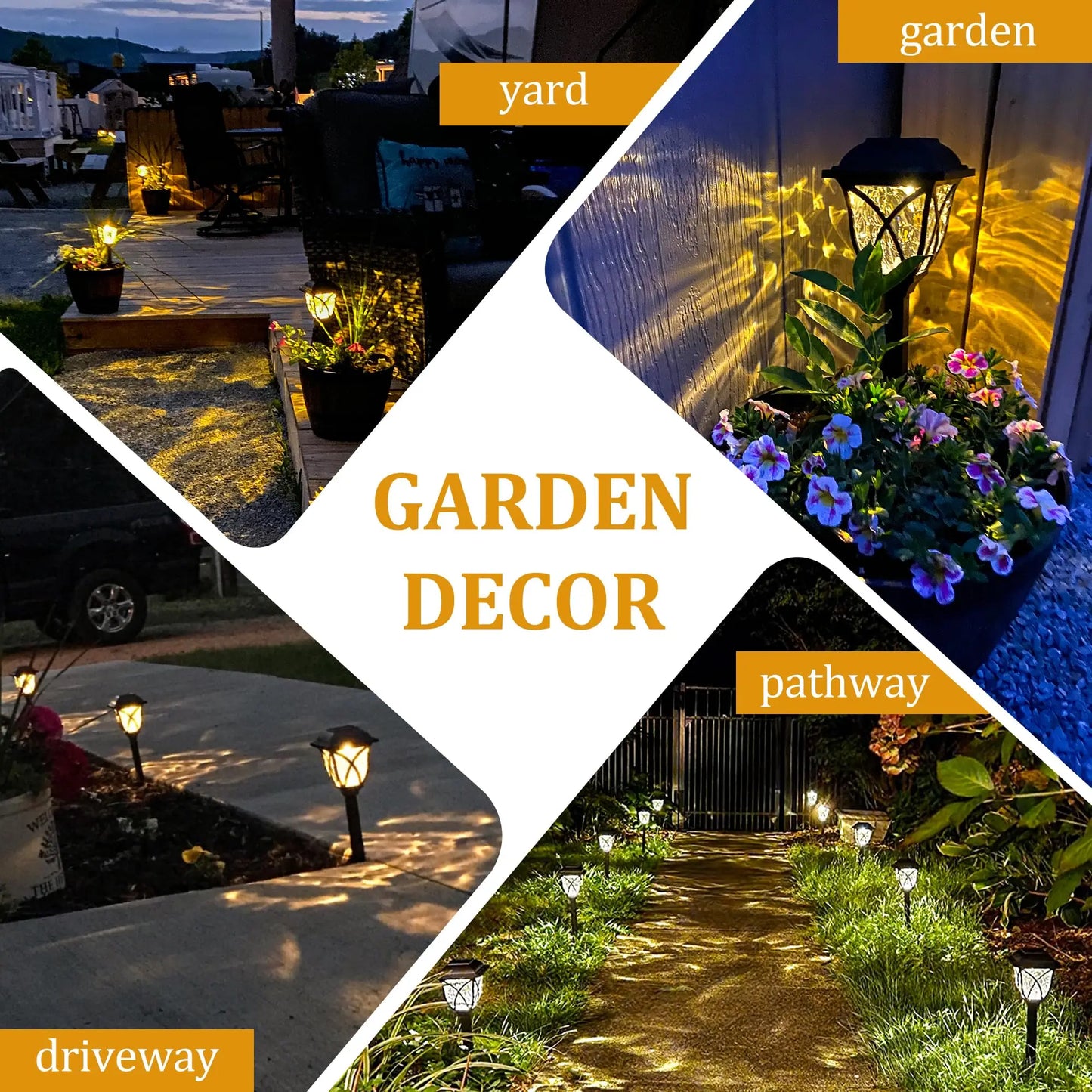 Led Solar Lawn Lights Outdoor Lamp Waterproof Warm Light Garden Courtyard for Walkway Path Villa Landscape Lights