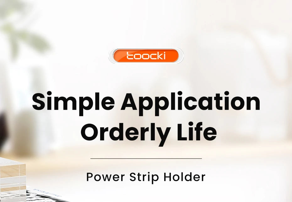 Toocki Power Strip Holder 1/2/3 Pcs Desk Charging Cable Organizer Wall-hanging Plug Fixer Self-Adhesive Storage Holders for Room