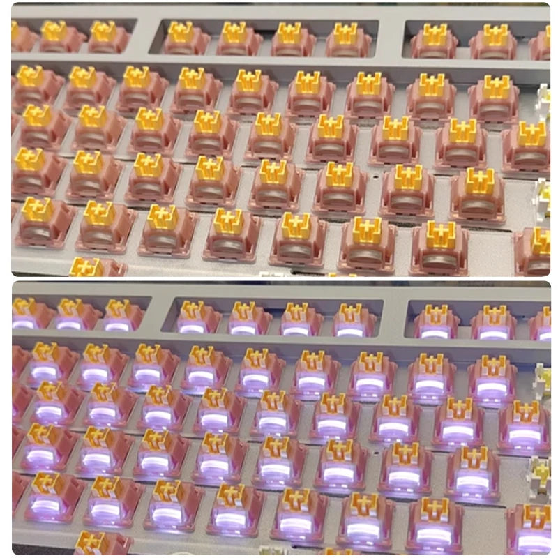 Outemu Silent Peach V3 Switch Lubed Silent Lemon V3 Switches Mechanical Keyboard Linear Tactile 5Pin Paragraph Axis Hot swap