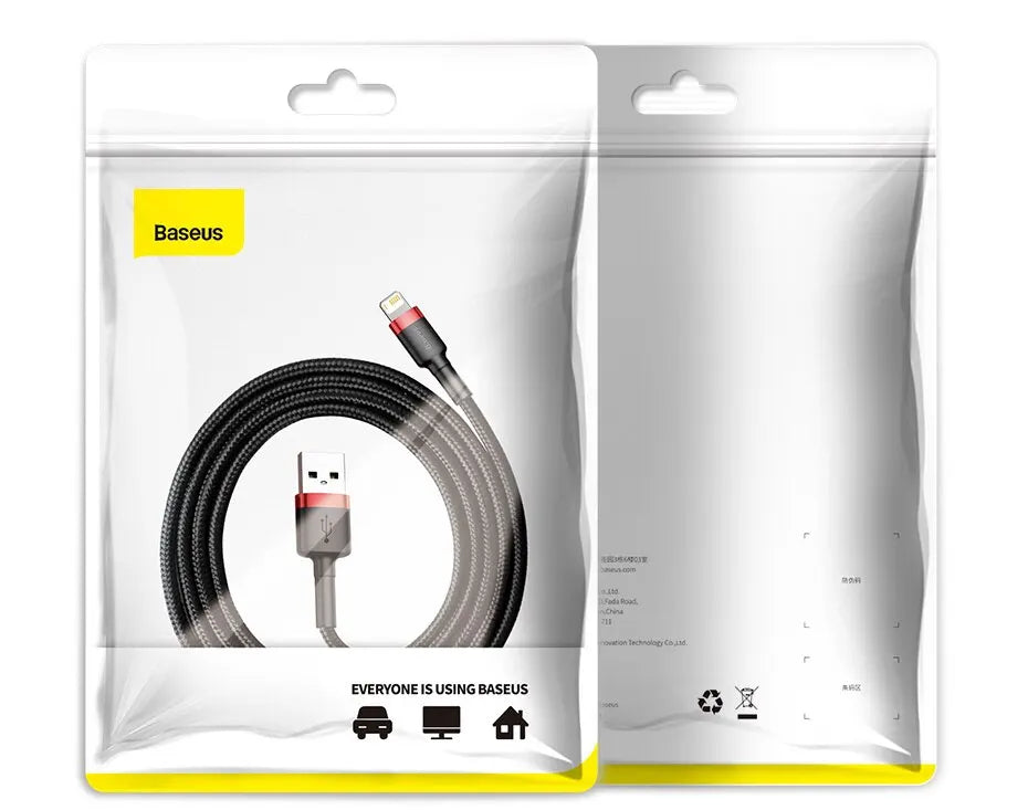 Baseus USB Cable for iPhone 14 13 Pro Max Fast Charging USB Cable for iPhone 12 Mini Pro Max Data USB 2.4A Cable