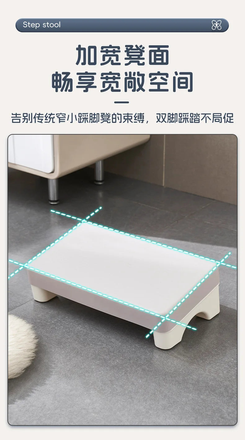 Ergonomic PP Footrest Under Desk Foot Stool Comfortable Space-Saving Foot Rest for Office Work Study Sofa Home