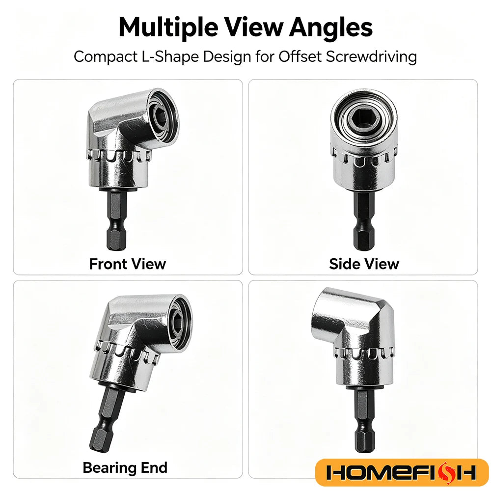105° Angle Screwdriver Joint  Electric Drill Corner Attachment Extension Socket Tool for Screwdriver Heads
