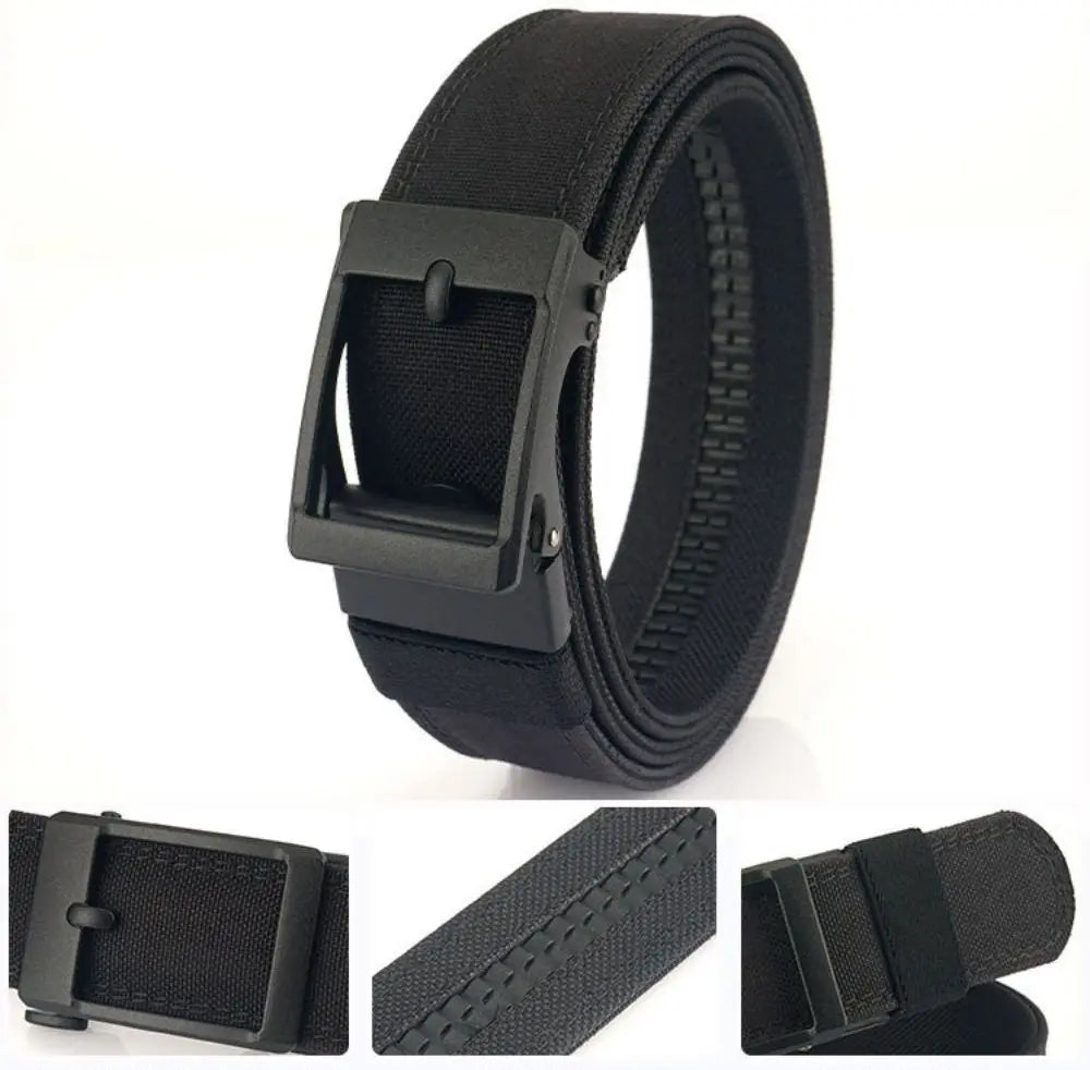 1pc Men's Belt Outdoor Multi Function Alloy Buckle Tactical Belt Canvas For Nylon Belt Training Quick Hanging Belts Neutral Belt