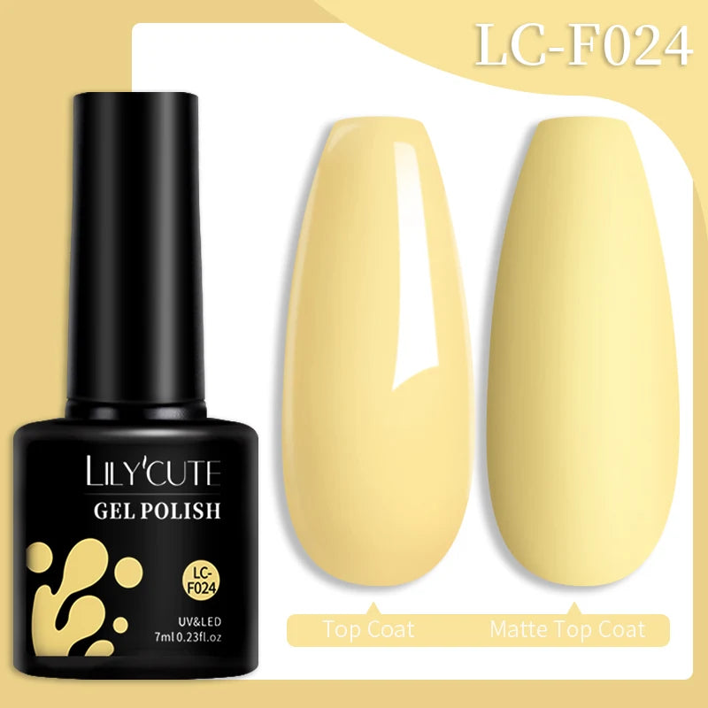 LILYCUTE 129 Colors 7ML Nail Gel Polish Nail Supplies Vernis Semi Permanent Nail Art Manicure Soak Off LED UV Gel Nail Varnishes
