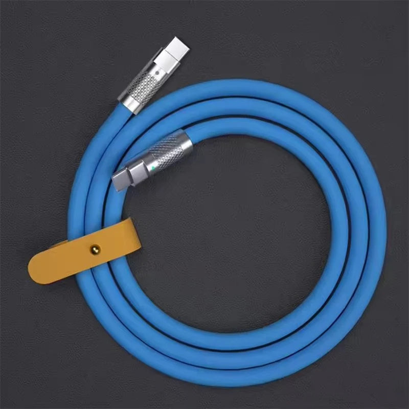 120W 6A Cable  Super Fast Charge PD Type C Liquid Silicone Cable 1M 1.5M 2M Cable C To C Quick Charger Cable for Xiaomi iPhone