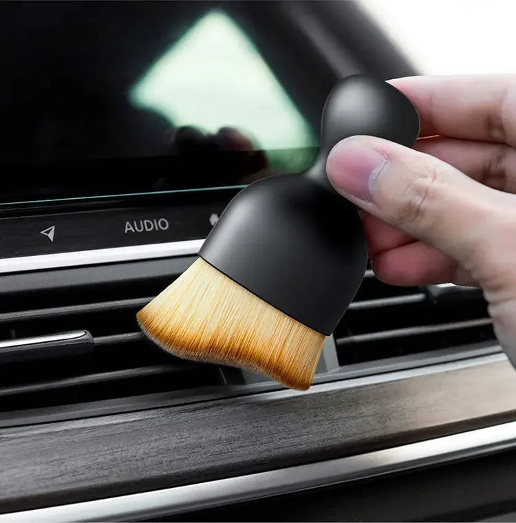 Auto-Lüftungsreiniger weiche Bürste mit Gehäuse Auto-Innenraumreinigungswerkzeug Künstliche Auto-Bürste Auto-Spaltenentstaubung Auto-Detailing