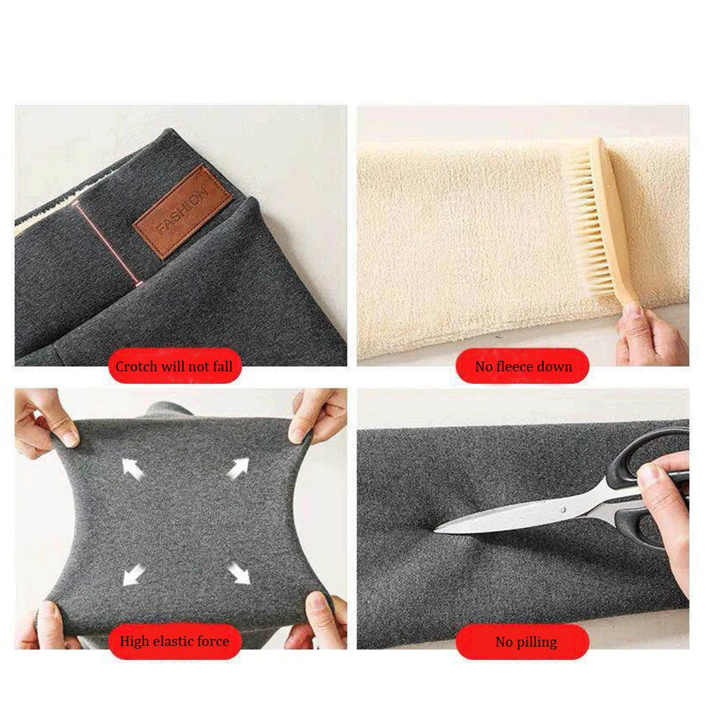 Damen-Lammfleece-Leggings, nahtlos, hohe Taille, dicke Thermoleggings, modische, warme Winter-Damenstrumpfhose, isolierte Hose