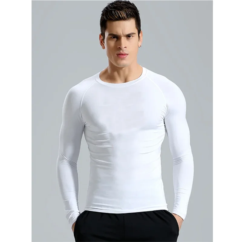 2025 Compressed T-shirt Men's sportswear Running T-shirt Elastic Quick-drying Exercise T-shirt for men exercising in the gym
