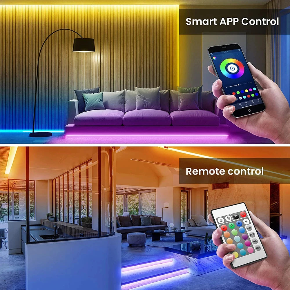 5V LED-Streifen USB RGB 5050 LED-Lichtband Musik-Synchronisation App-Steuerung Luces Led Flexible Lampe für Raumdekoration TV-Hintergrundbeleuchtung