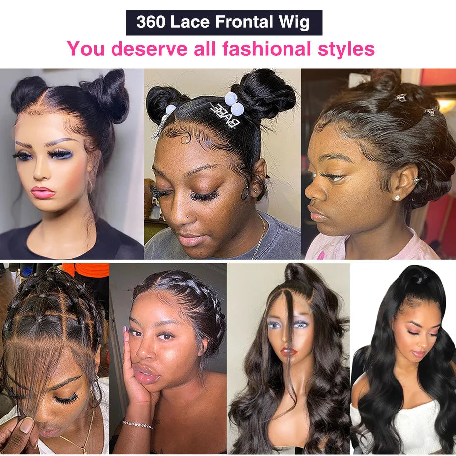 250 Density Body Wave Lace Front Wig 13x4 13x6 40 Inch 5x5 Lace Closure Wig Gluless Transparent Human Hair Lace Frontal Wig Sale