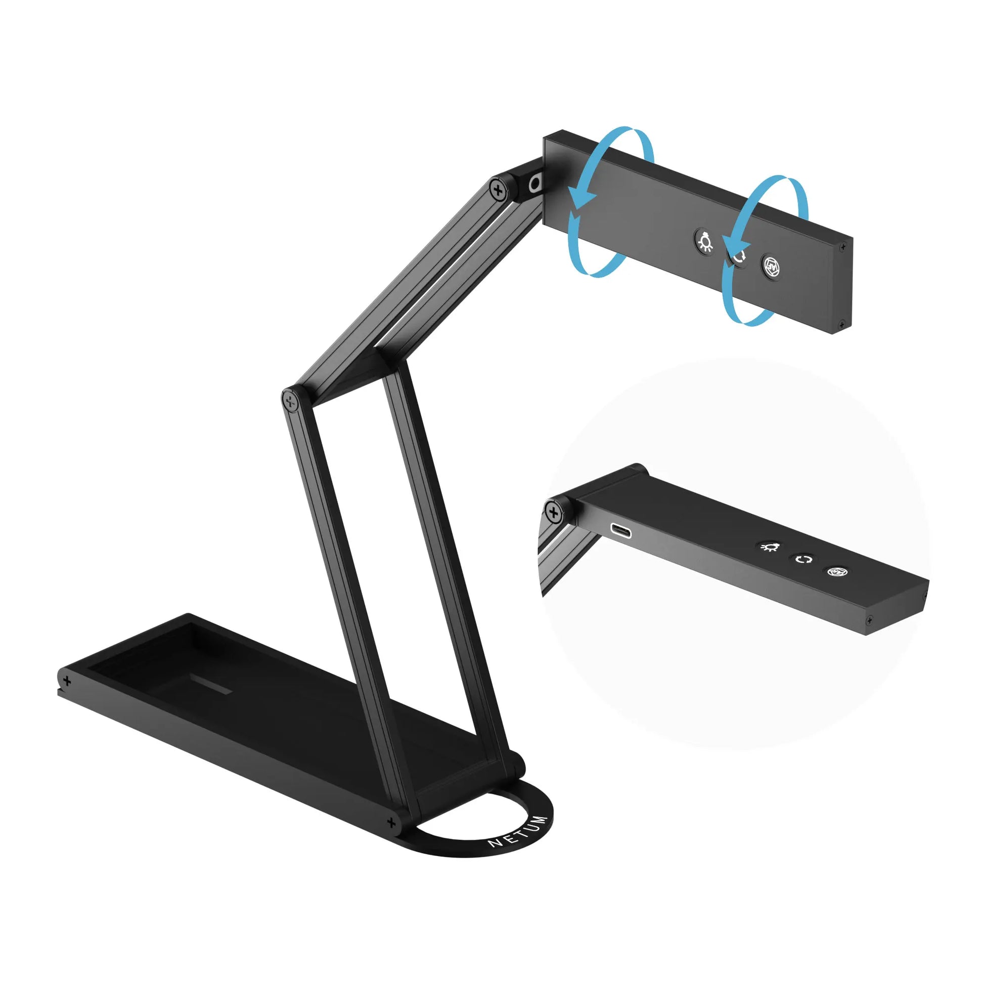 NETUM Book Scanner T101 Autofocus Document Scanner Max A4 A3 Size with Smart OCR Led Table Desk Lamp for Family Home Office - Shoppiline