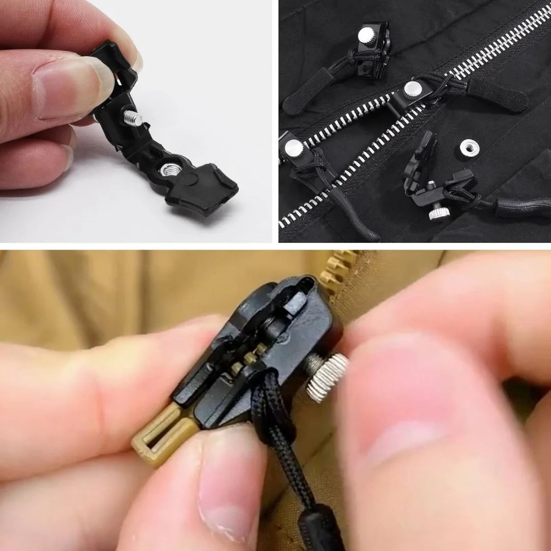 6/3pc Universal Zipper Lock Head Quick Installation Detachable Zipper Head for Jackets Luggage Bags Replacing Slider Lock Repair