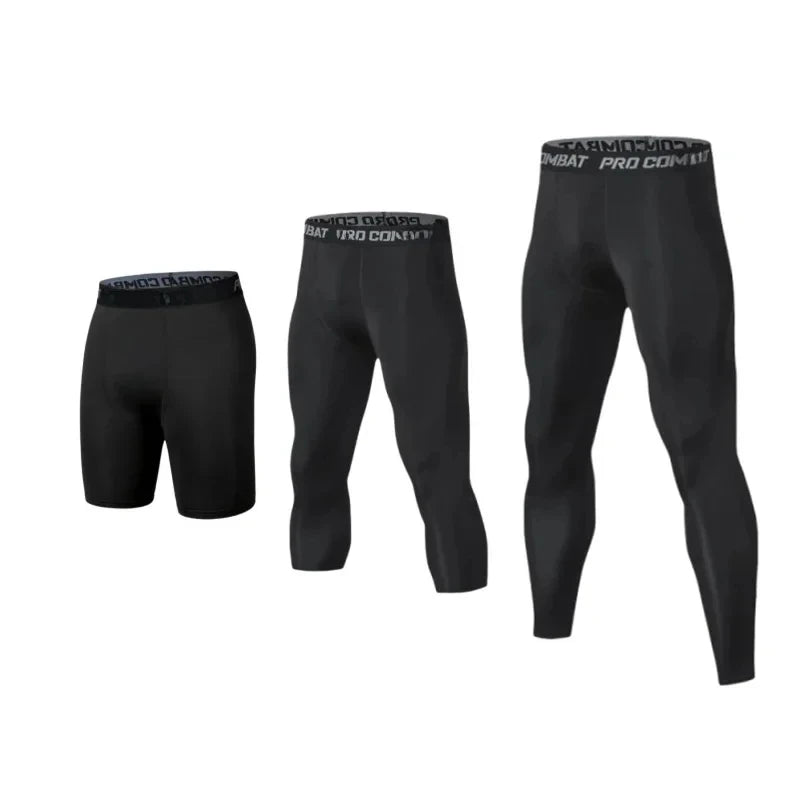 Herren Kompressionshose Strumpfhose Cool Dry Leggings Sport Baselayer Lauftights Athletic Workout Active Shorts