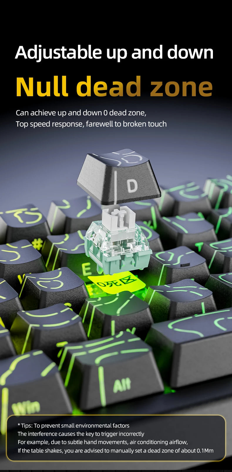 X68HE ATTACK SHARK X68PRO RGB Magnetic Mechanical Keyboard 0.01mm RT Accuracy 128K Rate 0.125ms and 8000Hz for E-sports