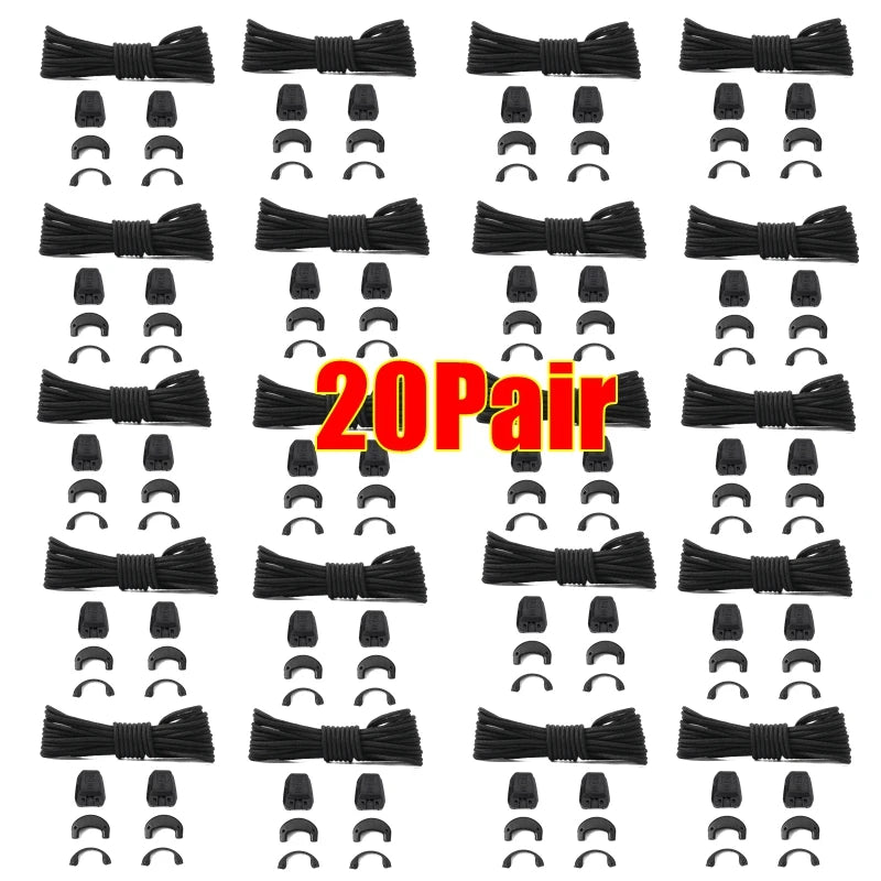New No tie Shoe laces Round Tennis Laces Without ties Adult Kids Quality Running Sneakers Shoelaces Black White Shoes Accesories