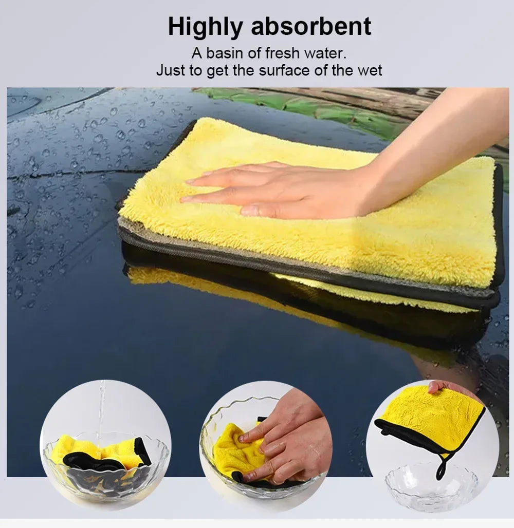 3/5/10Pcs Car Wash Microfiber Towel 30*30CM Car Cleaning Drying Cloth  Care Cloth Car Wash Towel  Kitchen Towel