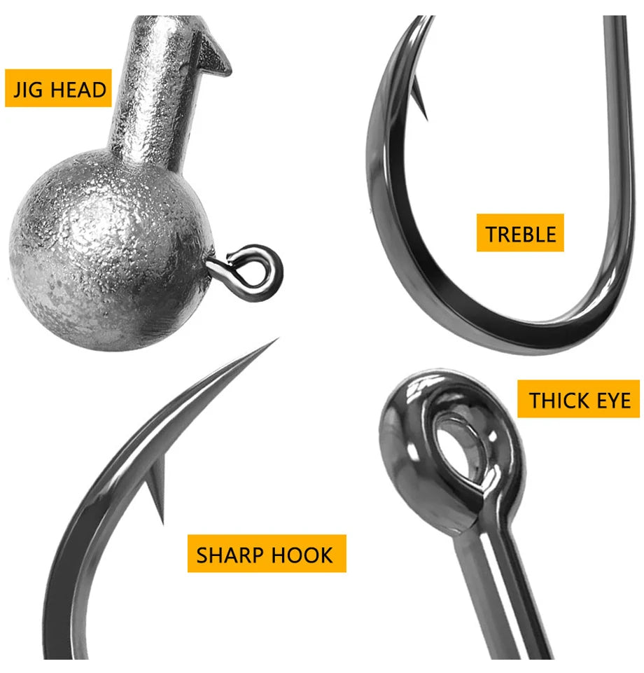 1g 2g 3g 4g 5g 10g 20g 22g 25g 28g crank Jig head hook fishing hook head Jig lure hard bait soft worm jig hook for fishing