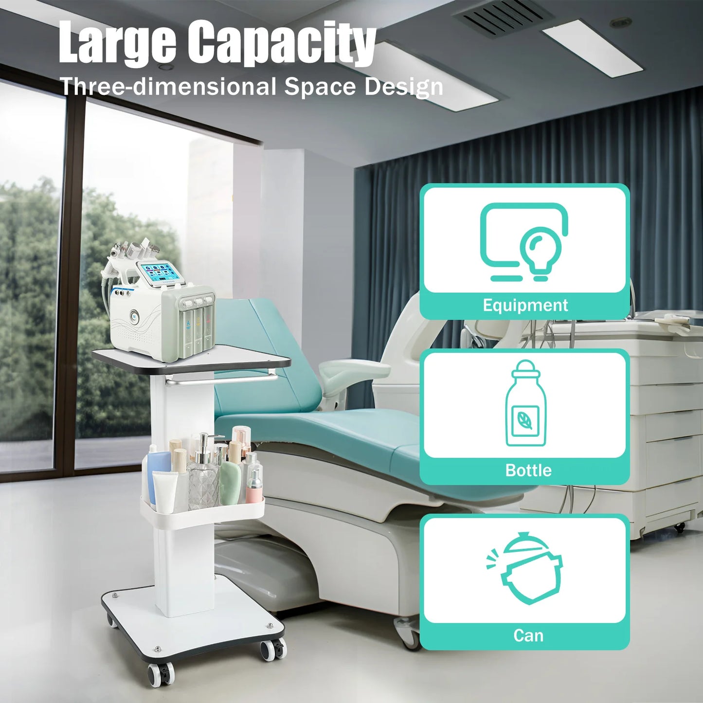 Salon Trolley Stand Beauty Instrument Beauty Auxiliary Trolley Organizer Cart With Wheel Spa Cart Equipment