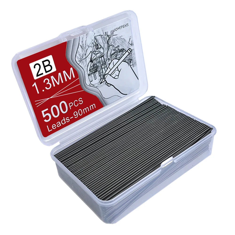 1000Pcs Mechanical Pencil Lead Core 0.5 0.7 0.9 1.3 2.0mm Large Capacity Replaceable Pencil Refills Student Affordable Gift Box