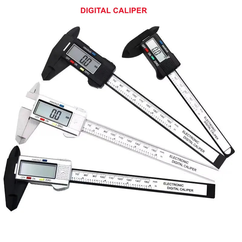 150mm 100mm Electronic Digital Caliper Carbon Fiber Dial Vernier Caliper Gauge Micrometer Measuring Tool Digital Ruler